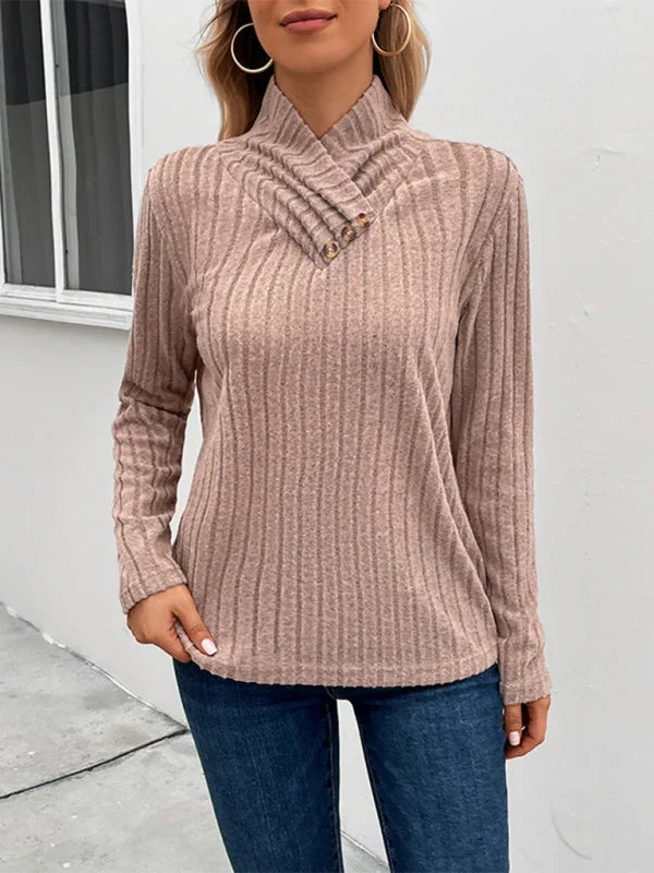 Brynvold | Damen Strickpullover mit Rollkragen - Taupe - Image 4