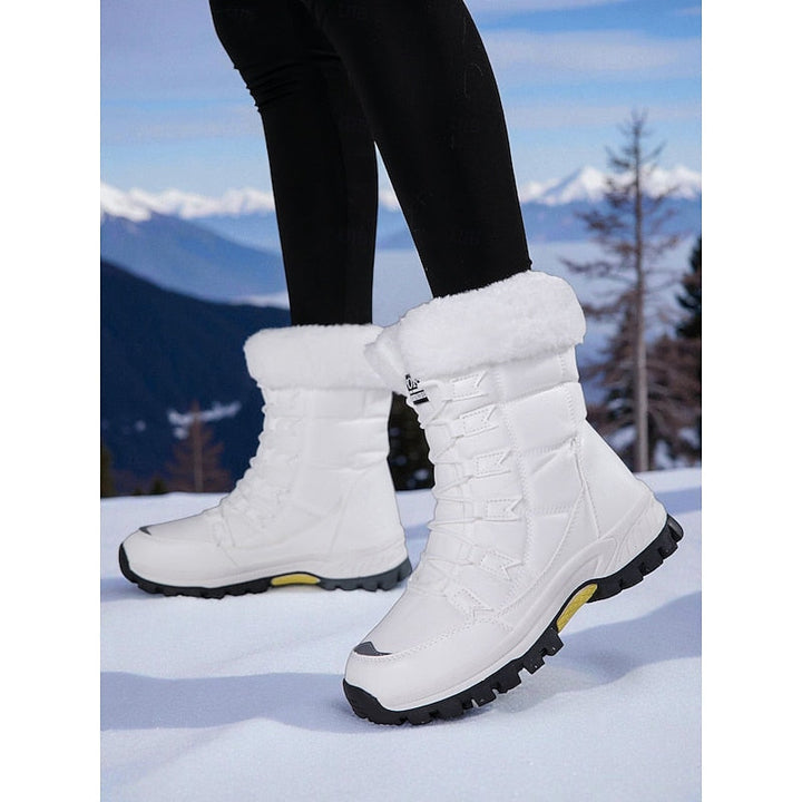 Brynvora | Damen Winterschuhe Gefütterte Schneestiefel - White - Image 2