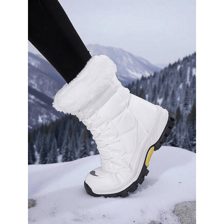 Brynvora | Damen Winterschuhe Gefütterte Schneestiefel - White - Image 3