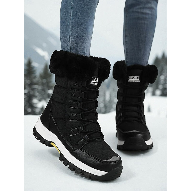 Brynvora | Damen Winterschuhe Gefütterte Schneestiefel - White - Image 7