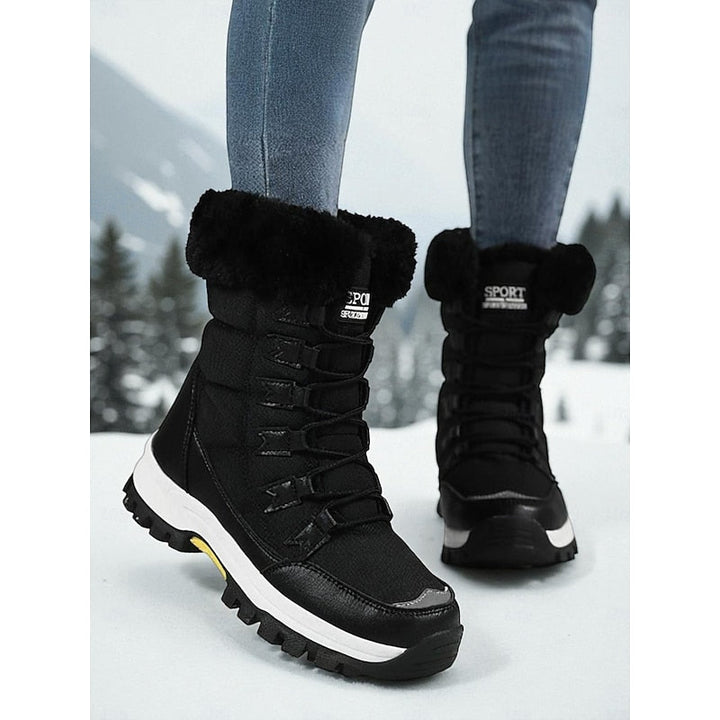 Brynvora | Damen Winterschuhe Gefütterte Schneestiefel - White - Image 7