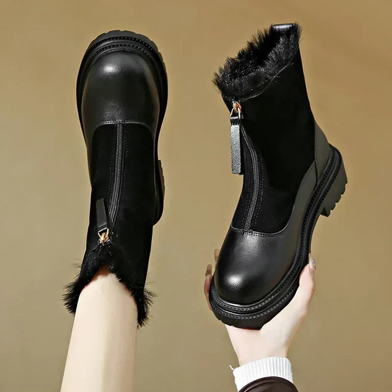 Brynweld | Damen Winterstiefel mit Kunstfell - Brown - Image 11