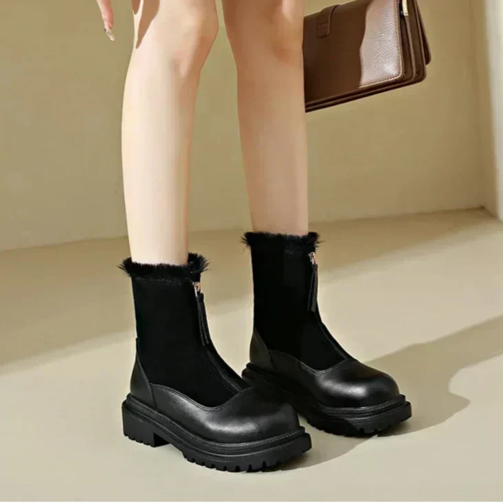 Brynweld | Damen Winterstiefel mit Kunstfell - Brown - Image 12