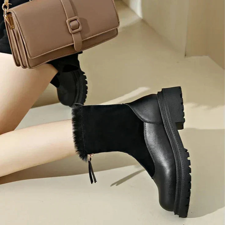 Brynweld | Damen Winterstiefel mit Kunstfell - Brown - Image 13