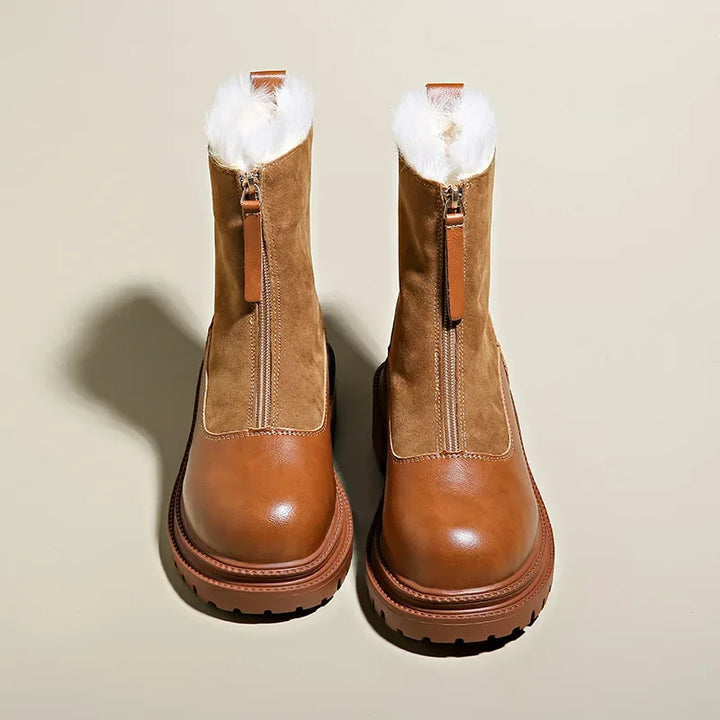 Brynweld | Damen Winterstiefel mit Kunstfell - Brown - Image 2