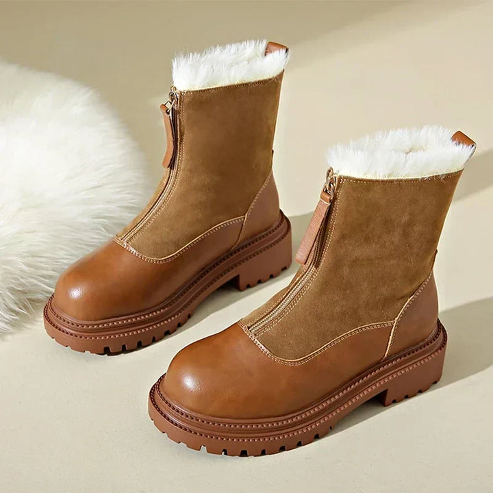 Brynweld | Damen Winterstiefel mit Kunstfell - Brown - Image 4