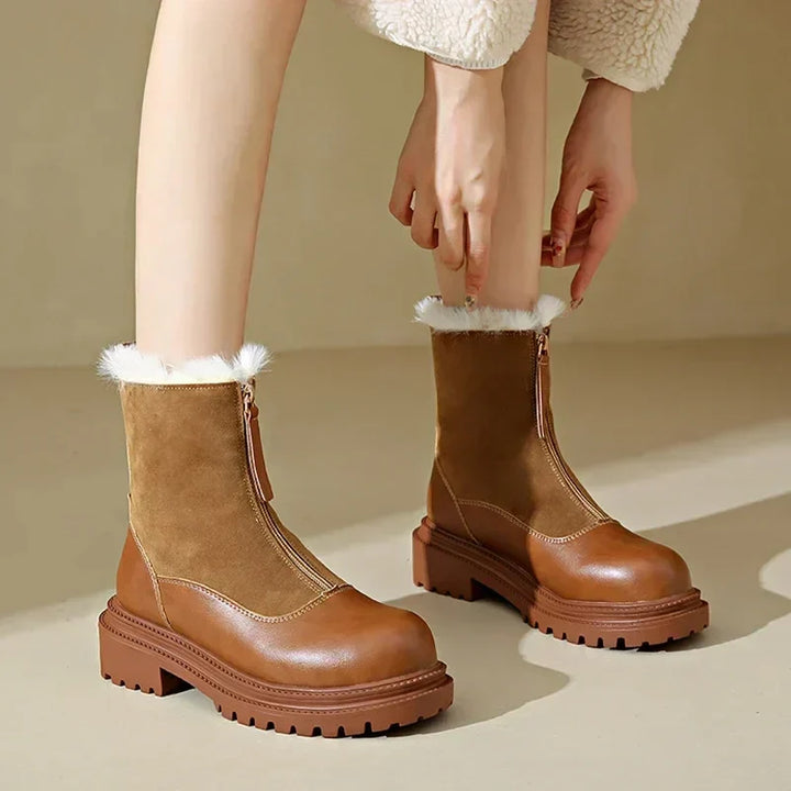 Brynweld | Damen Winterstiefel mit Kunstfell - Brown - Image 6