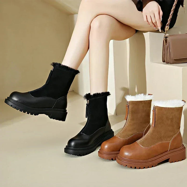 Brynweld | Damen Winterstiefel mit Kunstfell - Brown - Image 7