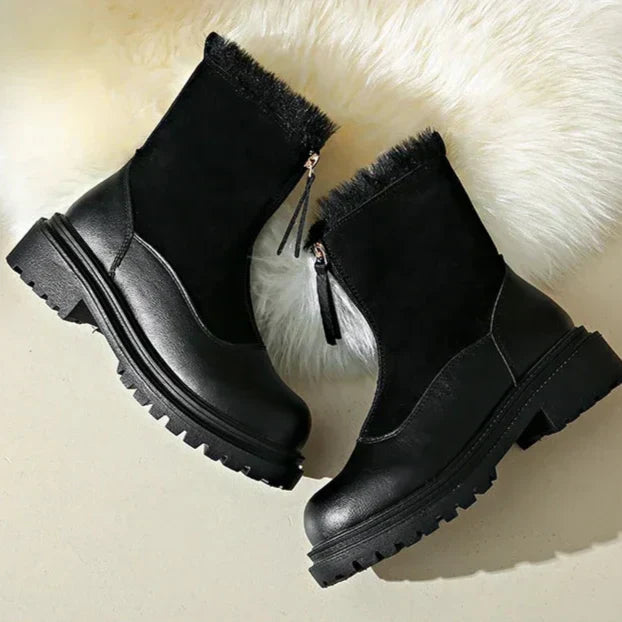 Brynweld | Damen Winterstiefel mit Kunstfell - Brown - Image 9