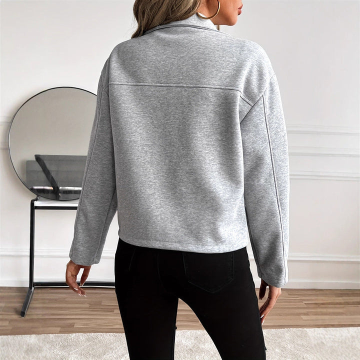 Caldwyn | Damen Fleecejacke mit Reißverschluss - Light Grey - Image 2