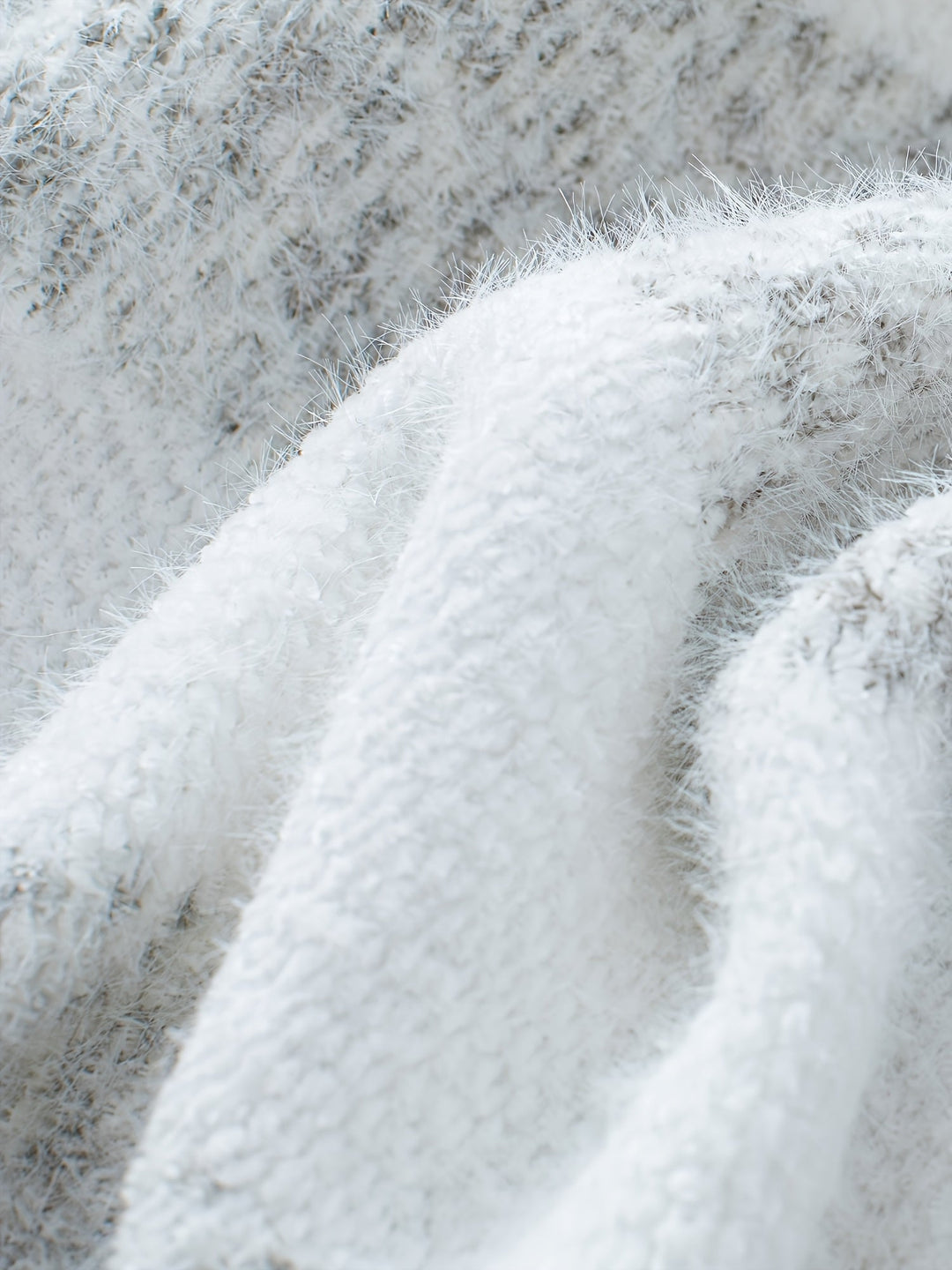 Colvina | Damen Rollkragenpullover Gestreift Oversize - White - Image 6