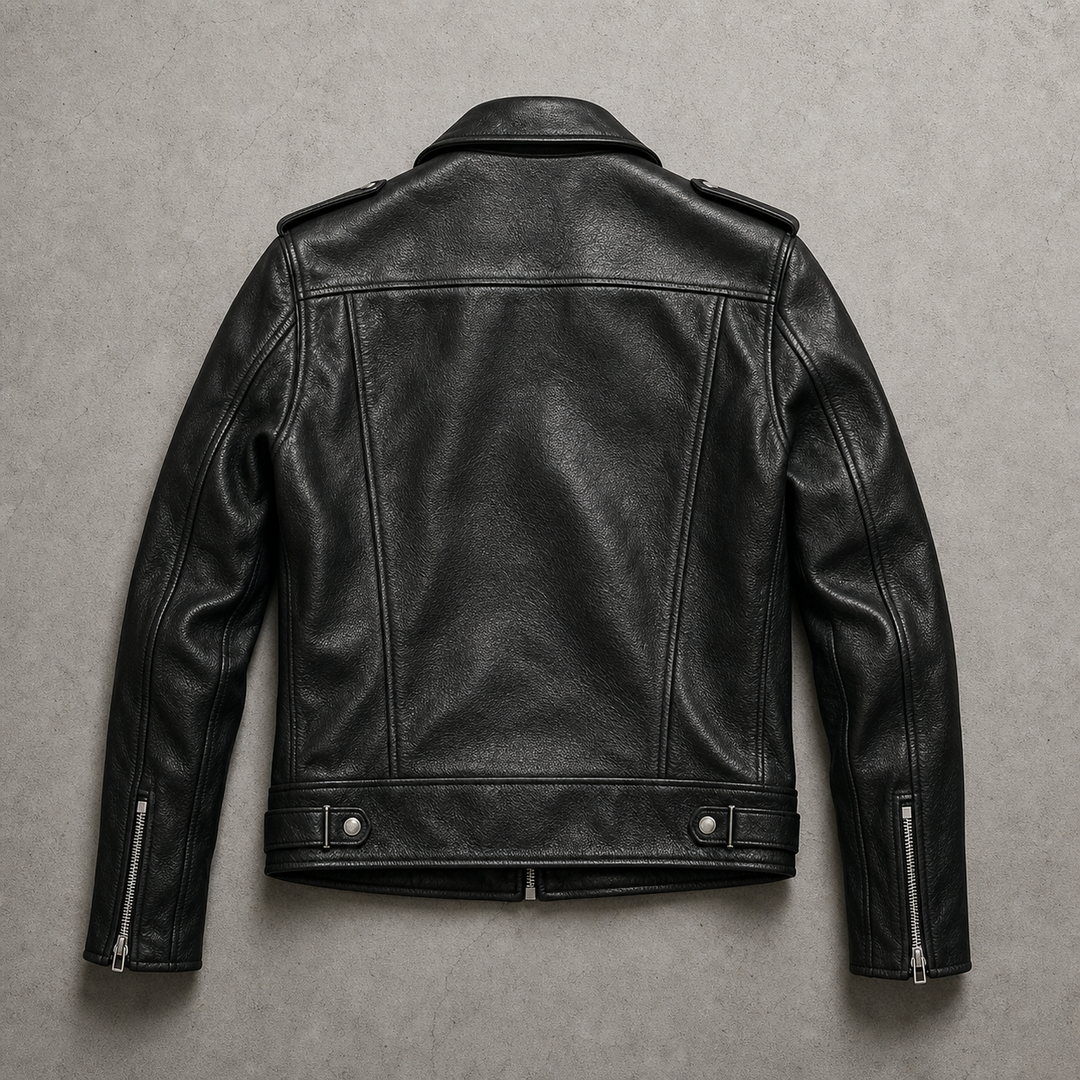 Corvain | Herren Lederjacke Asymmetrischer Reißverschluss - Image 5