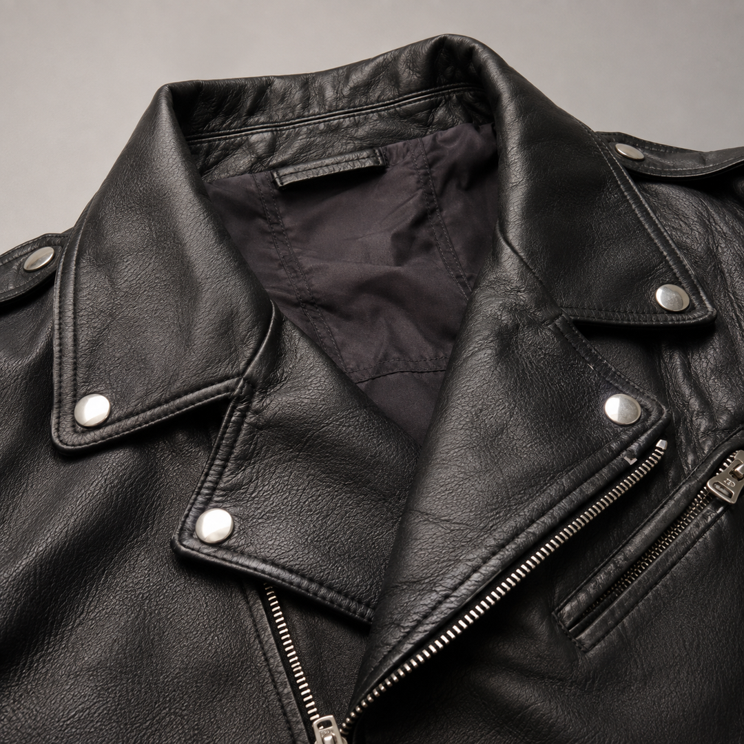 Corvain | Herren Lederjacke Asymmetrischer Reißverschluss - Image 7