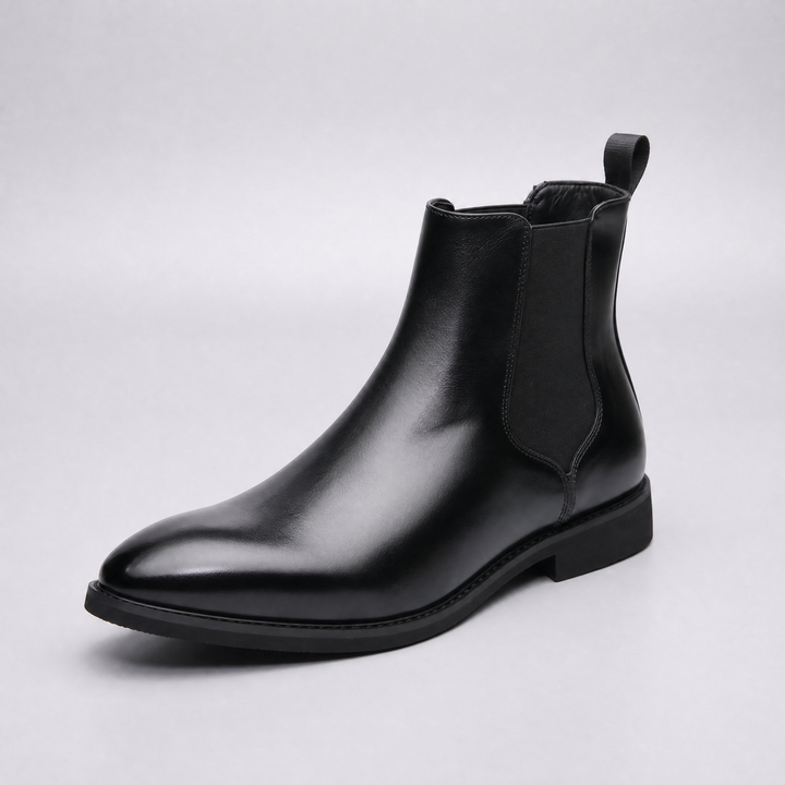 Corvaine | Herren Leder Stiefeletten Chelsea Boots - Brown - Image 3