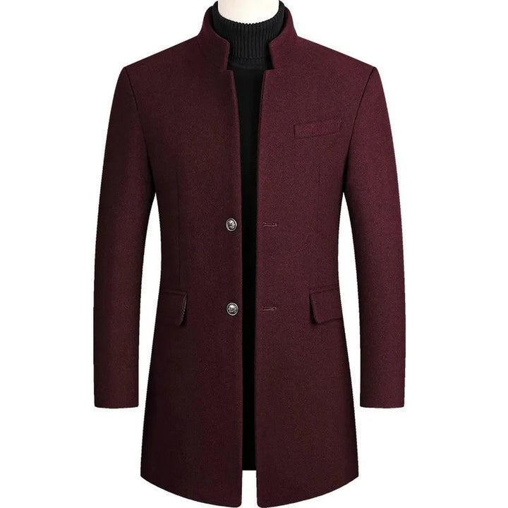 Corvald | Herren Wintermantel Stehkragen Slim Fit - Image 1