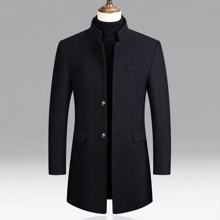 Corvald | Herren Wintermantel Stehkragen Slim Fit - Image 2