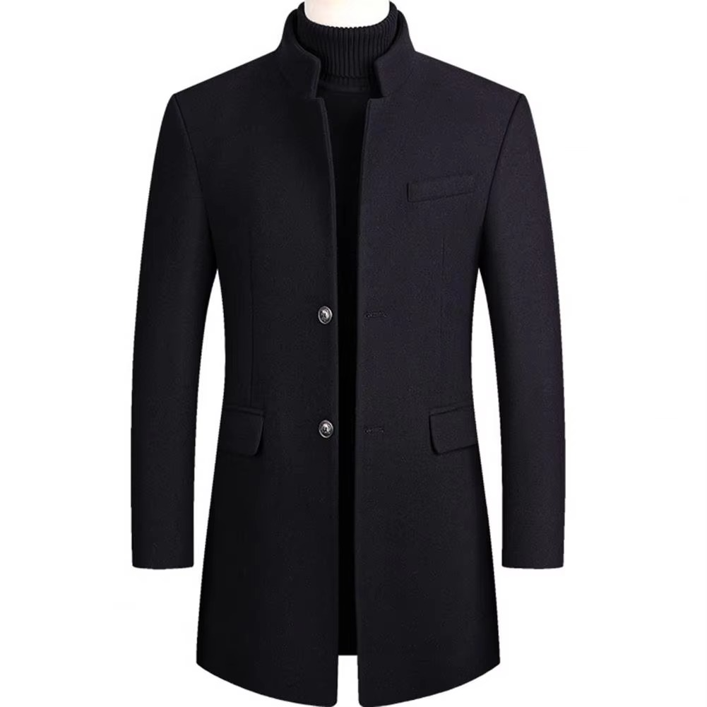 Corvald | Herren Wintermantel Stehkragen Slim Fit - Image 3