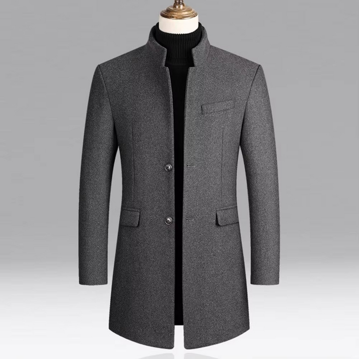 Corvald | Herren Wintermantel Stehkragen Slim Fit - Image 4