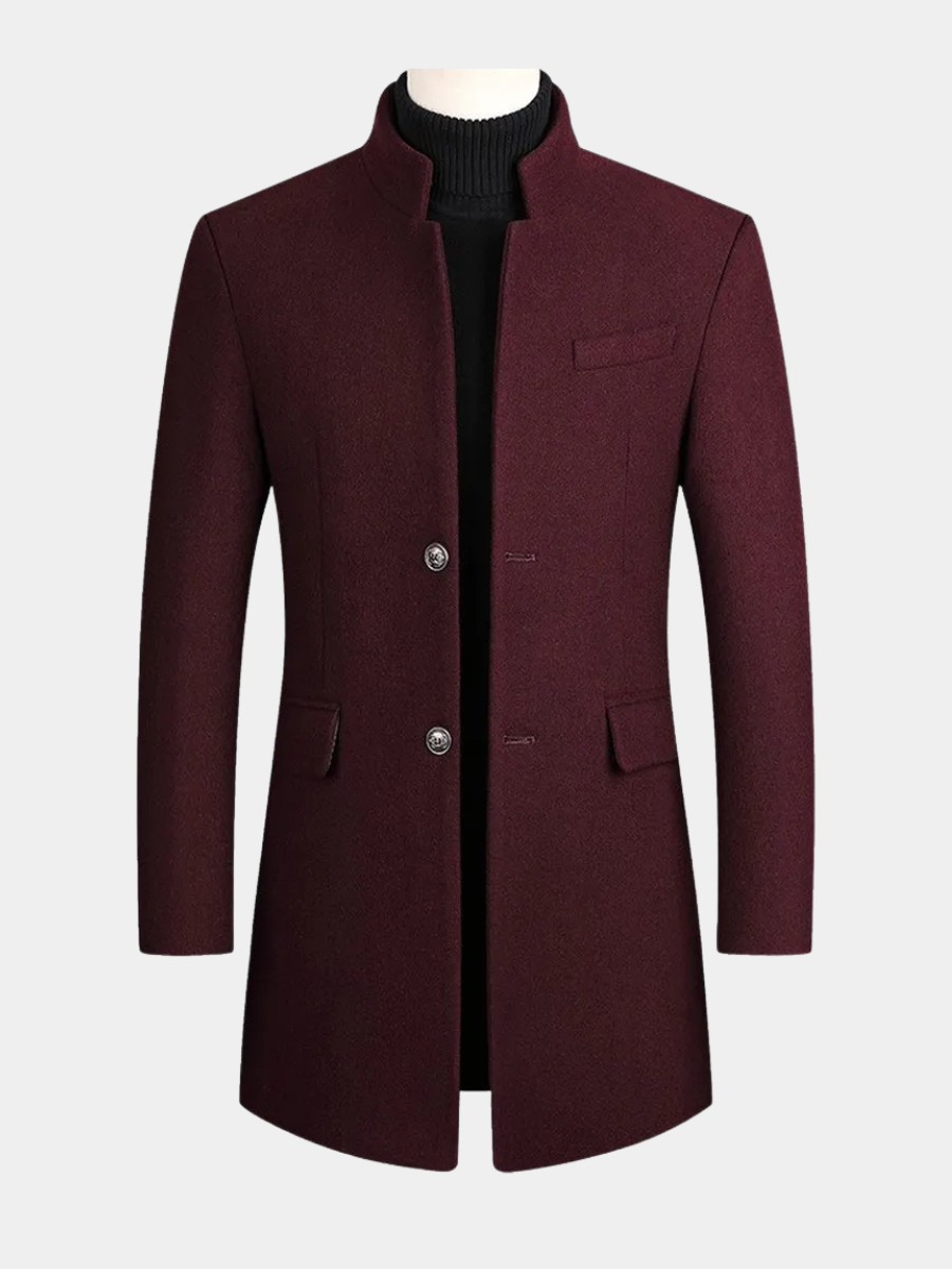 Corvald | Herren Wintermantel Stehkragen Slim Fit - Image 5