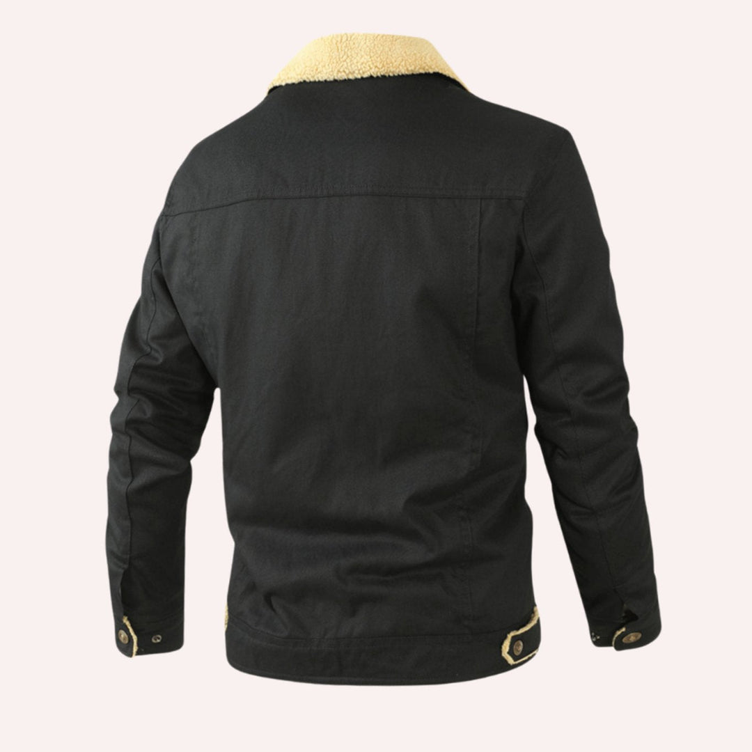 Corvale | Herren Teddyjacke mit Fleecefutter - Navy - Image 3