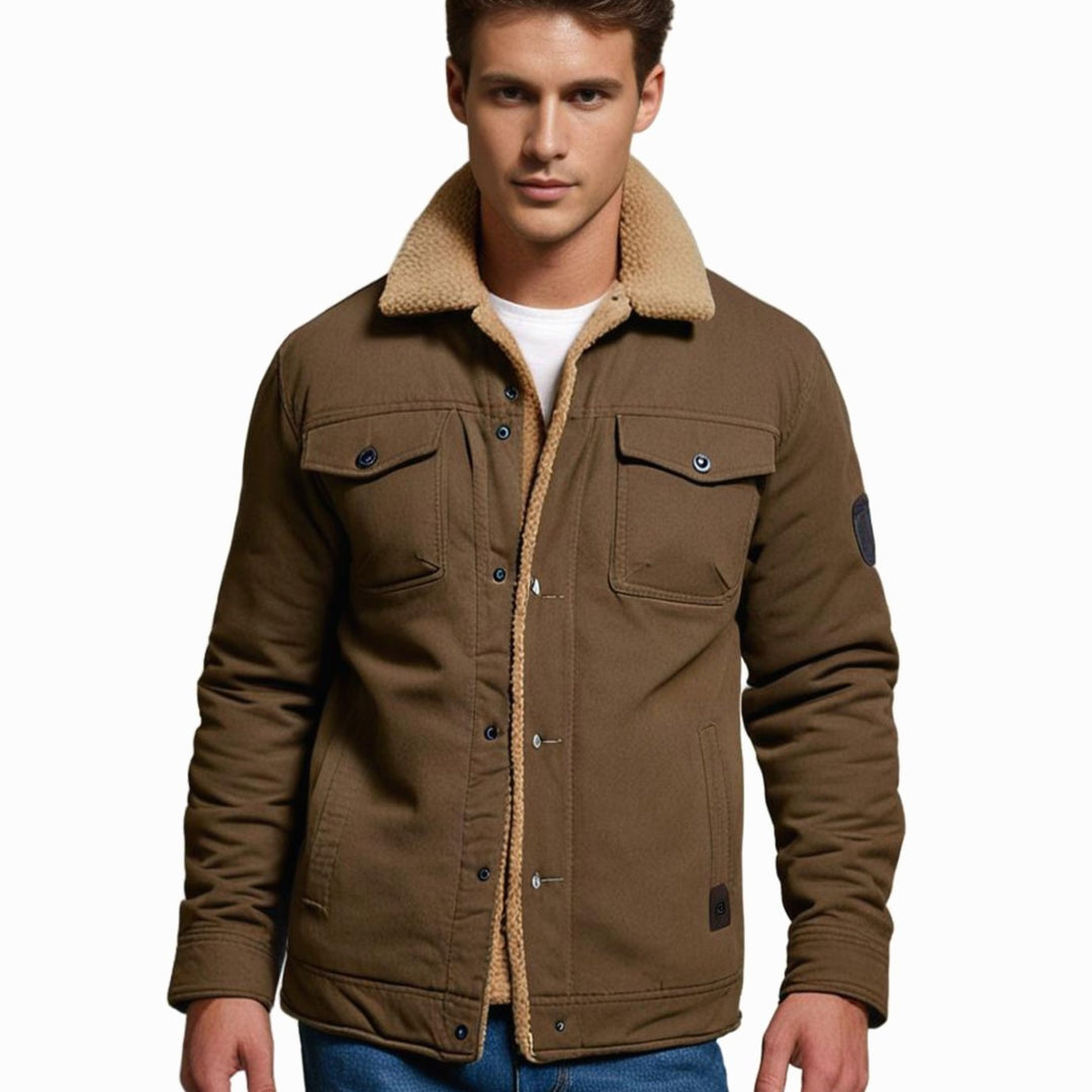 Corvale | Herren Teddyjacke mit Fleecefutter - Navy - Image 9