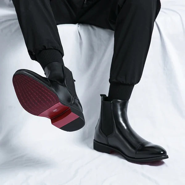 Corveld | Herren Chelsea Boots Schwarz Leder - Black - Image 3