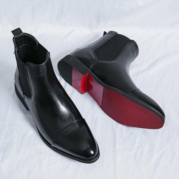 Corveld | Herren Chelsea Boots Schwarz Leder - Black - Image 5