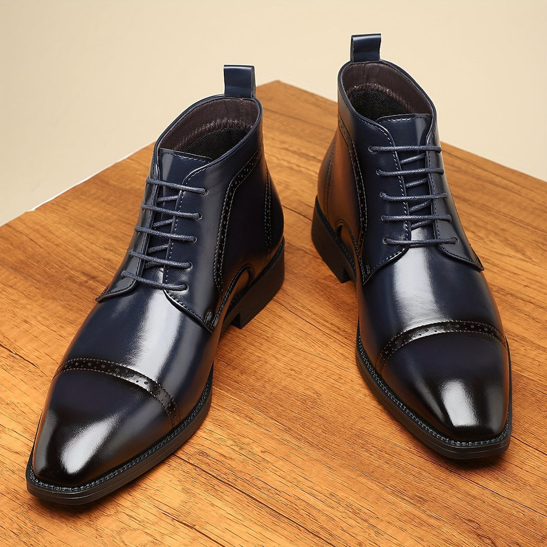 Corveld | Herren Stiefeletten Cap-Toe Schnürboots - Navy - Image 1