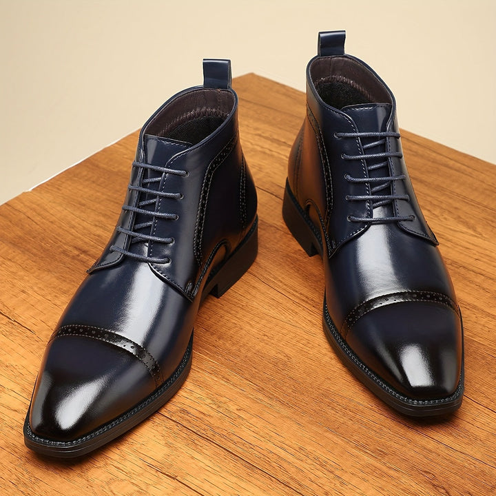 Corveld | Herren Stiefeletten Cap-Toe Schnürboots - Navy - Image 1