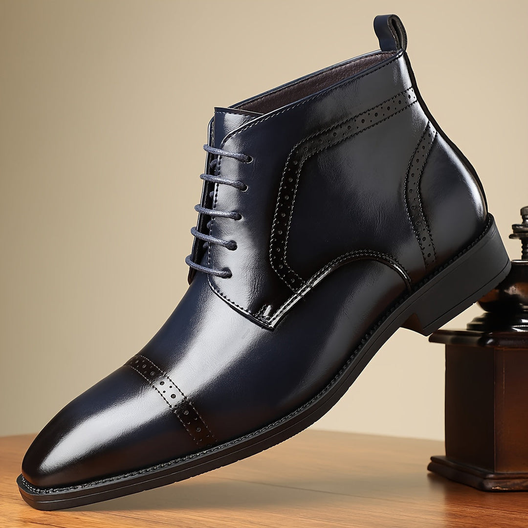 Corveld | Herren Stiefeletten Cap-Toe Schnürboots - Navy - Image 2