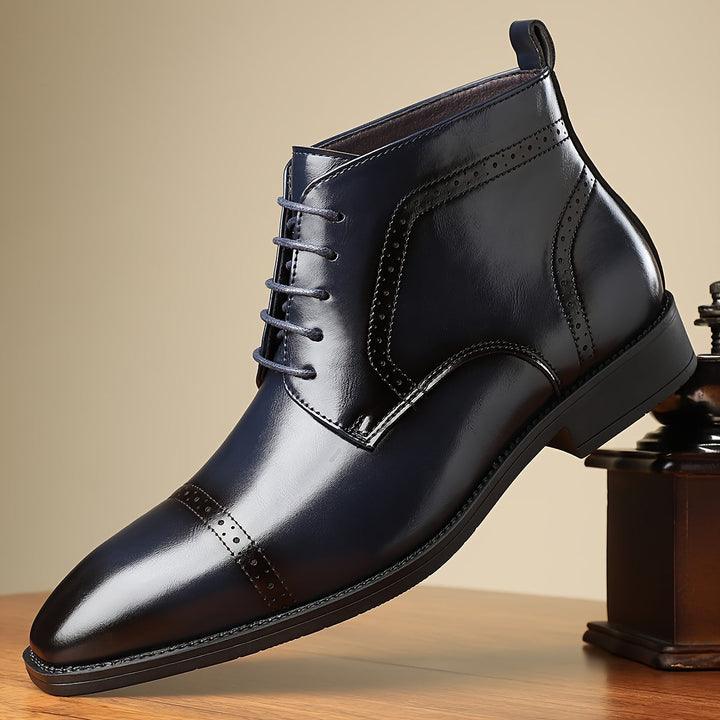 Corveld | Herren Stiefeletten Cap-Toe Schnürboots - Navy - Image 2