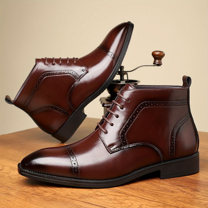 Corveld | Herren Stiefeletten Cap-Toe Schnürboots - Navy - Image 3