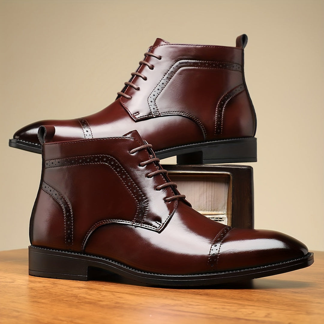 Corveld | Herren Stiefeletten Cap-Toe Schnürboots - Navy - Image 4