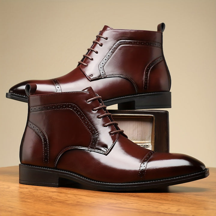 Corveld | Herren Stiefeletten Cap-Toe Schnürboots - Navy - Image 4