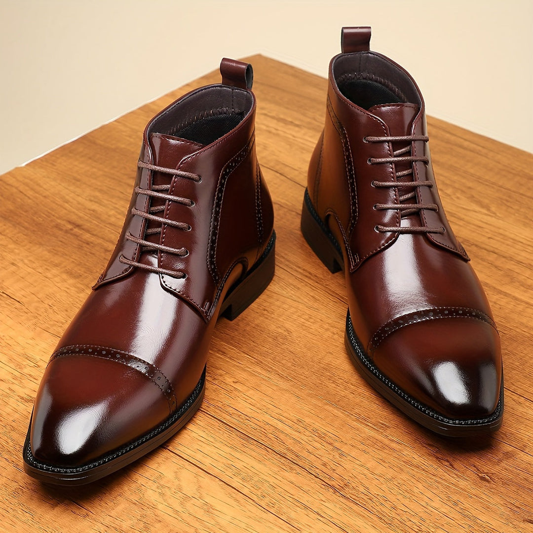 Corveld | Herren Stiefeletten Cap-Toe Schnürboots - Navy - Image 5