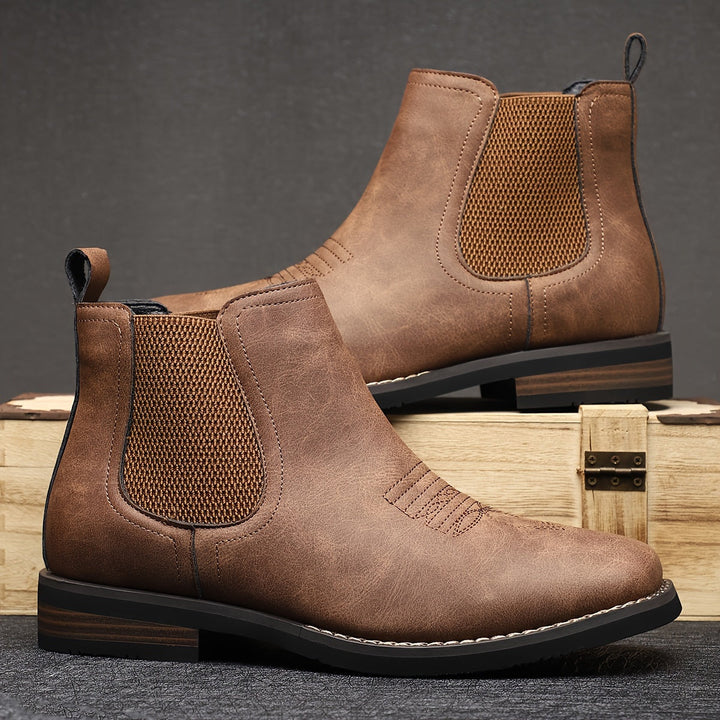 Corveld | Herren Stiefeletten Chelsea Boots Slip-on - Dark Grey - Image 4
