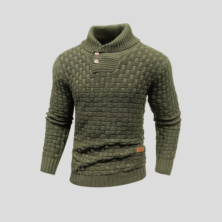 Corveld | Herren Strickpullover Schalkragen - Dark Grey - Image 3