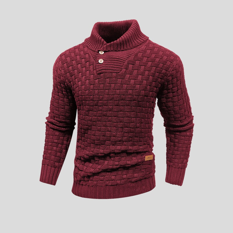Corveld | Herren Strickpullover Schalkragen - Dark Grey - Image 7
