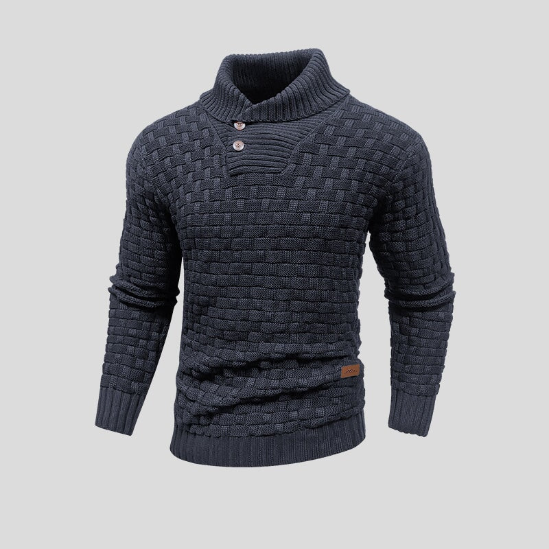 Corveld | Herren Strickpullover Schalkragen - Dark Grey - Image 8