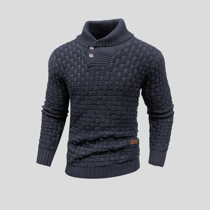 Corveld | Herren Strickpullover Schalkragen - Dark Grey - Image 8