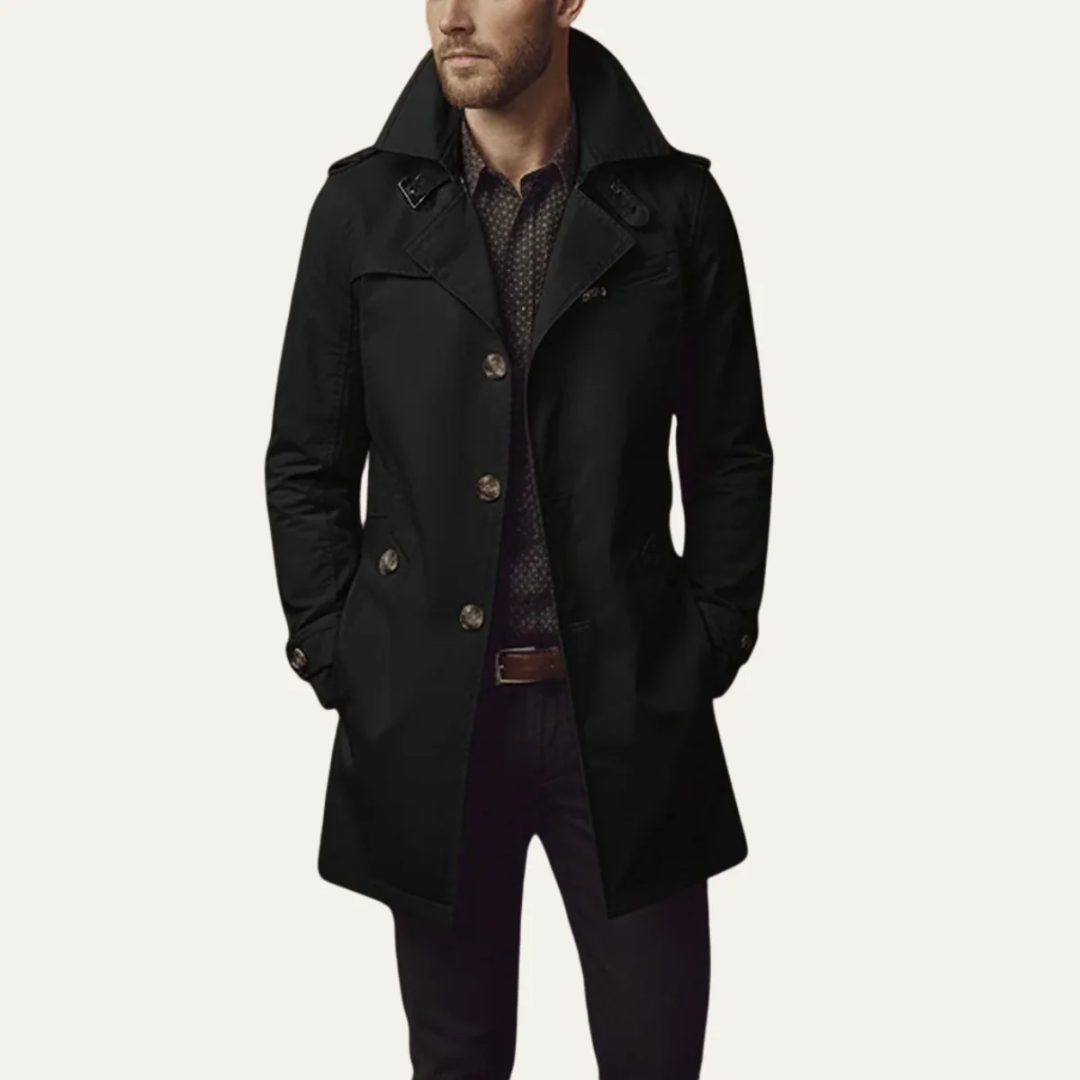 Corveln | Herren Trenchcoat Winterjacke mit Reverskragen - Image 1