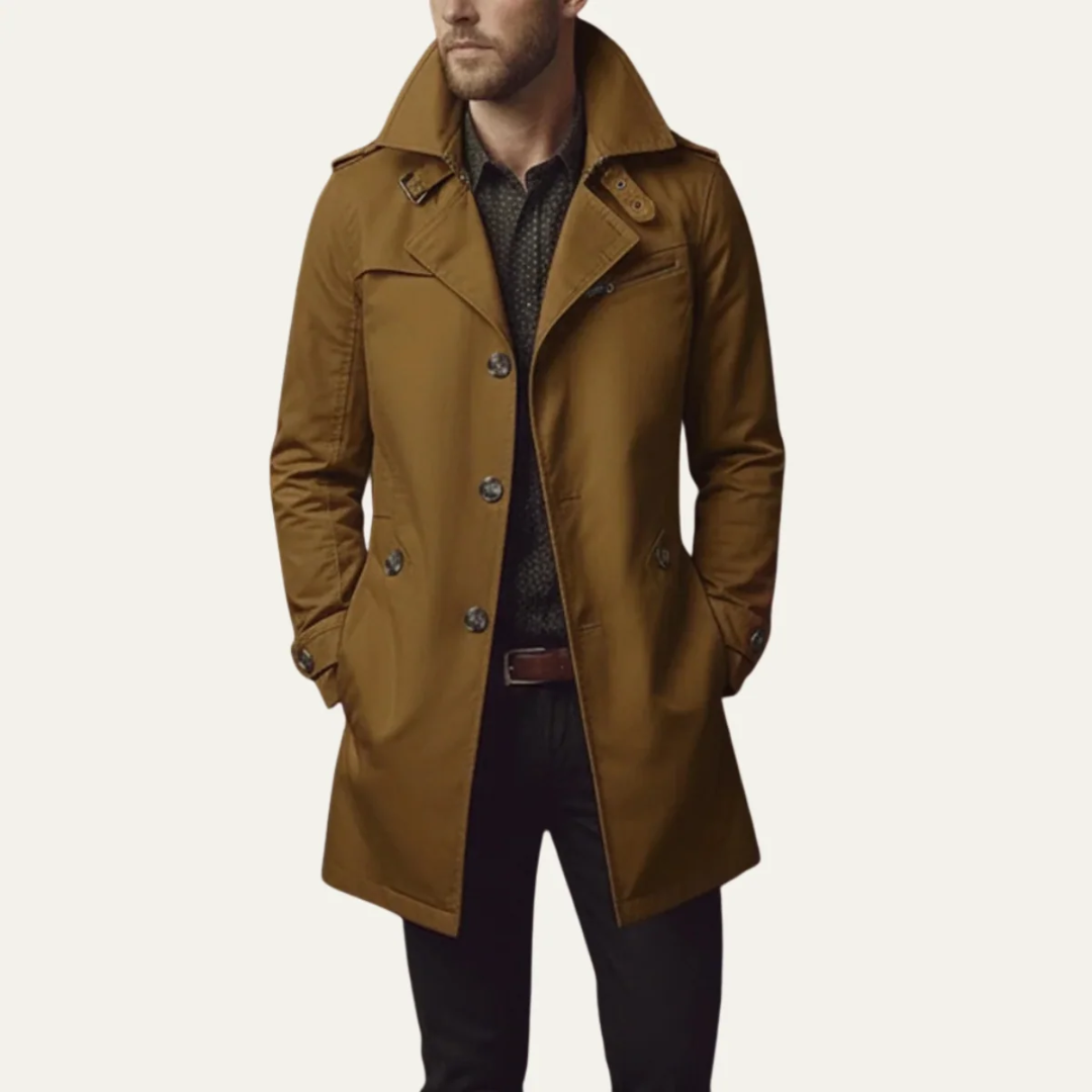 Corveln | Herren Trenchcoat Winterjacke mit Reverskragen - Image 2