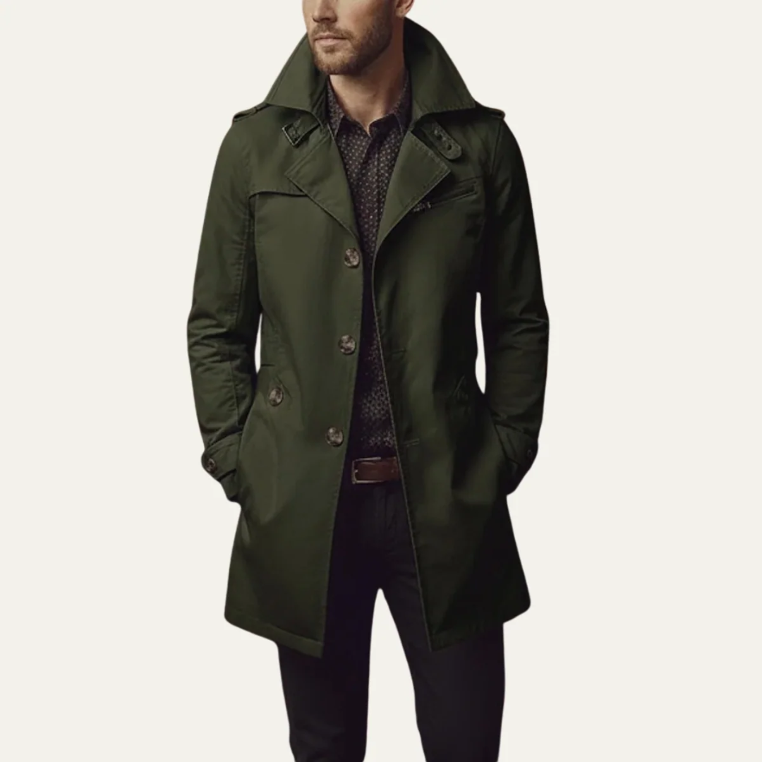 Corveln | Herren Trenchcoat Winterjacke mit Reverskragen - Image 3