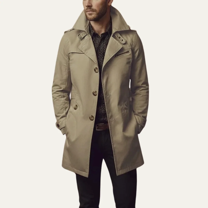 Corveln | Herren Trenchcoat Winterjacke mit Reverskragen - Image 4