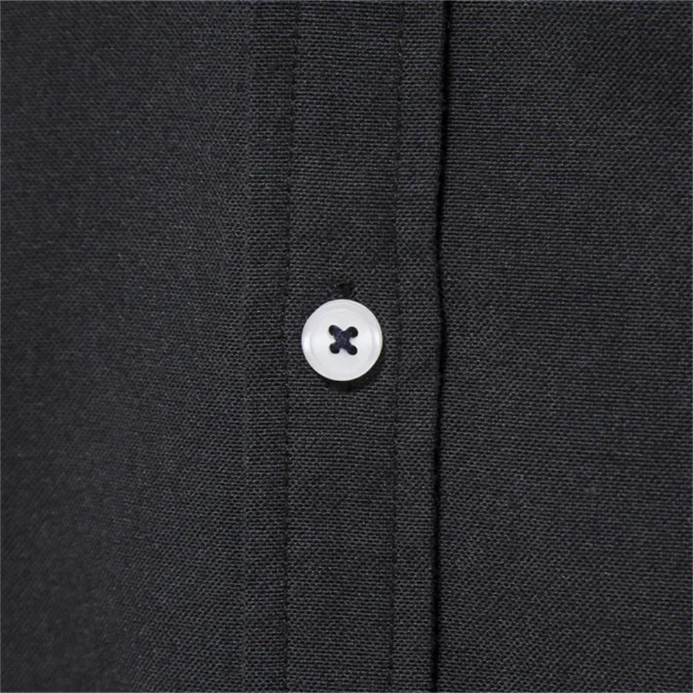 Corvien | Herren Slim Fit Hemd Langarm Schwarz - Black - Image 3