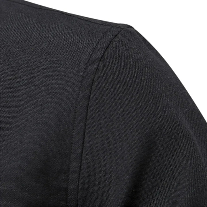Corvien | Herren Slim Fit Hemd Langarm Schwarz - Black - Image 4