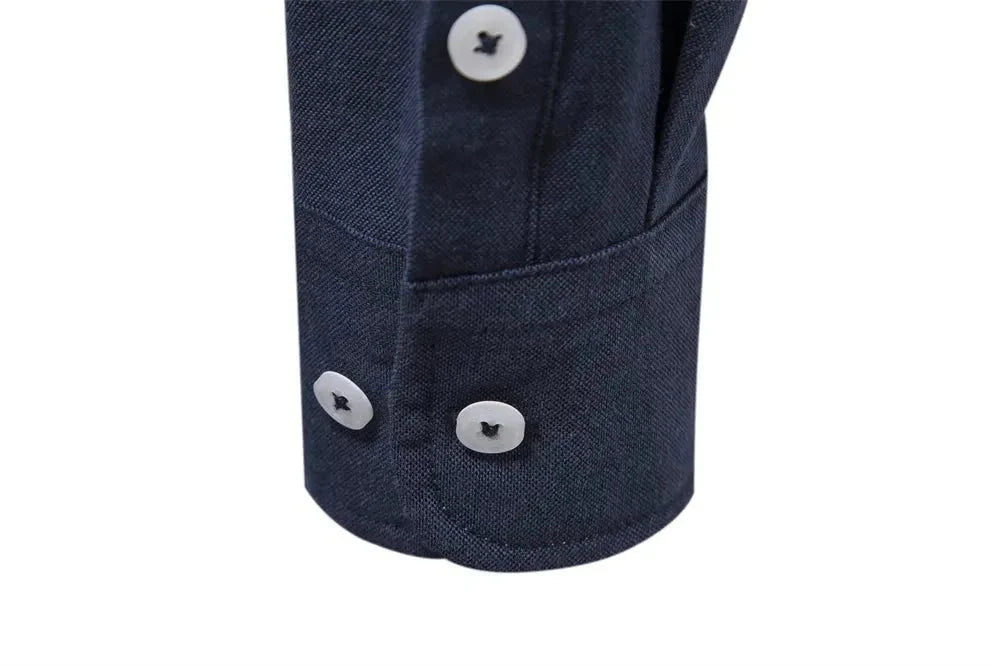 Corvien | Herren Slim Fit Hemd Langarm Schwarz - Black - Image 7