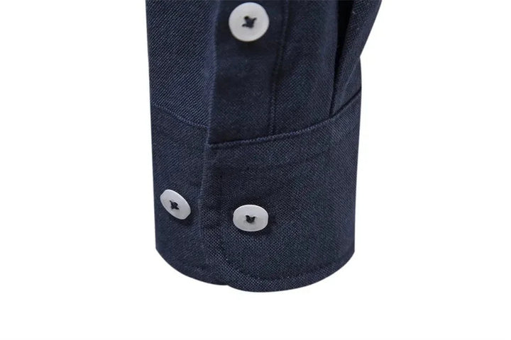 Corvien | Herren Slim Fit Hemd Langarm Schwarz - Black - Image 7
