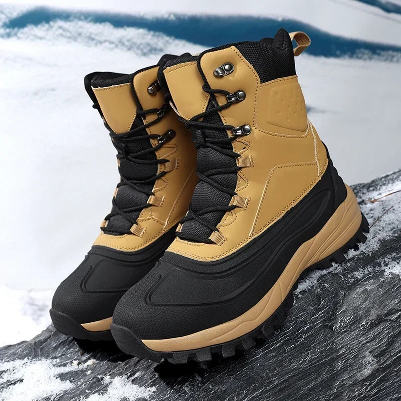 Corvund | Herren Winterstiefel Gefüttert Hoch - Camel - Image 1