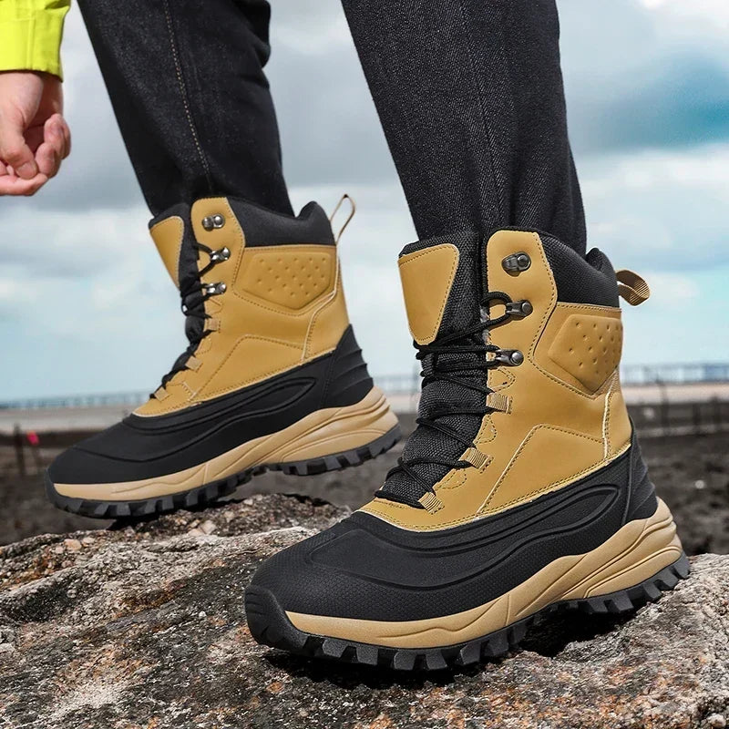 Corvund | Herren Winterstiefel Gefüttert Hoch - Camel - Image 5